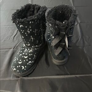UGG Black Boots with Celestial Design